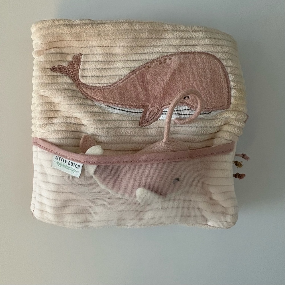 Little Dutch toys pink ocean animal themed soft plush baby sensory book